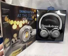 Brookstone Acoustic Pro Wireless Metered Headphones Bluetooth Great X-MAS Gift