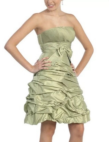 Dress Raunched Strapless Mint With Scarf Size 12. May Queen - Picture 3 of 12