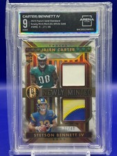 2023 White Gold Newly Minted Mem Duals # NMD-4 Jalen Carter Stetson Bennett / 49