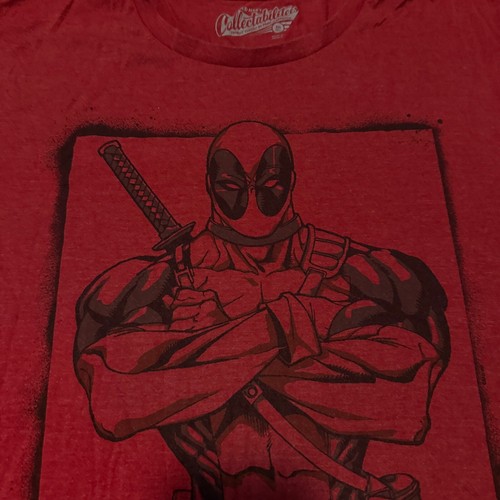 Deadpool Mens T Shirt Sz 2XL Red Marvel Comics - Picture 2 of 13