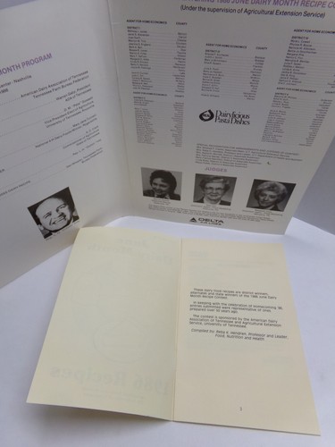 1986 June Dairy Month Recipe Booklet And 1988 Program Brochure Vintage Vols - Picture 4 of 4