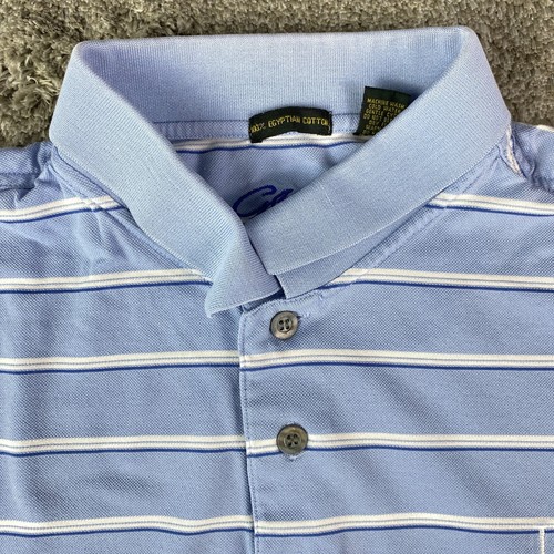 Glen Echo Poloshirt Herren XXL 2XL blau ägyptische Baumwolle mercerisiert Lexington Golf - Bild 10 von 19
