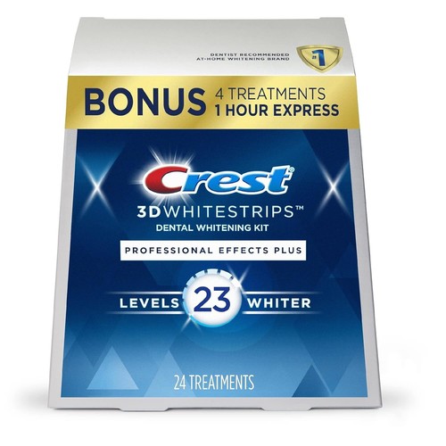 Crest 3D PROFESSIONAL EFFECTS PLUS LEVEL 23 Dental Teeth Whitening Kit 48 Strips - Picture 2 of 8