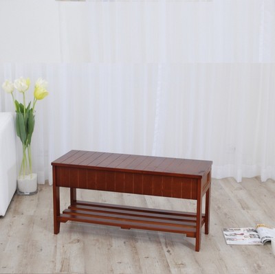 Rennes Cherry Finish Quality Solid Wood Shoe Bench With Storage Ebay