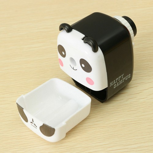 2 X Pencil Sharpener Cute SENRISE Metal Desktop with Handle PANDA - Picture 3 of 3