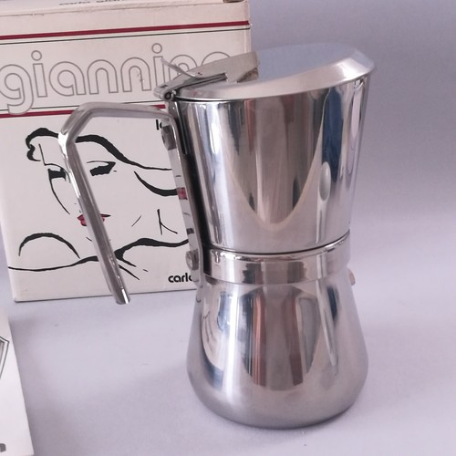 NEW Caffettiera 6 Giannini mokapot VINTAGE moka Giannina box brochure ITALY - Foto 4 di 20