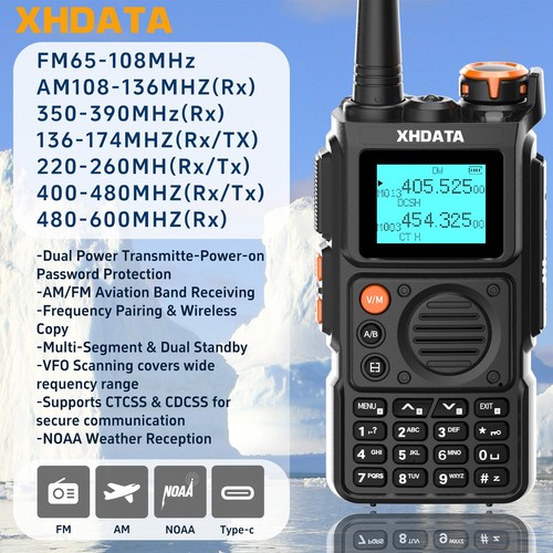 5W Walkie Talkie Full Band Two Way Radios NOAA Weather Long Range Receiver NEW - Picture 5 of 19