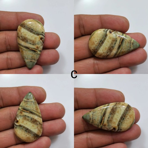 Stunning Yellow Septarian Mix Shape Cabochon Loose Gemstone For Jewelry Making - Picture 4 of 13