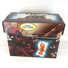 DEADPOOL BANG! Printed Comic Short Box Storage 15"x8"x12" Marvel Comics