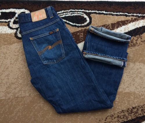 Nudie Jeans Hank Rey Dusty Steel Selvage STRAIGHT SVEN BASIC MID USED skinny vtg - Picture 16 of 38