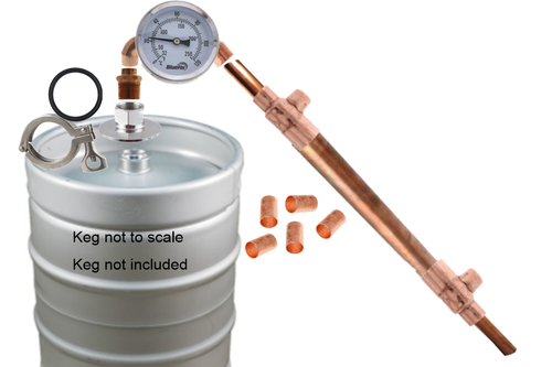 2" Tri Klemme Bierfass Kupfertopf Still - Zum Selbermachen Kit - Wodka Rum Gin Spirituosenmaschine - Bild 2 von 10