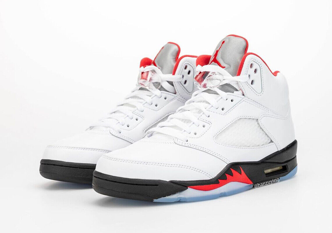 fire red jordan retro 5