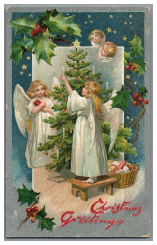 Tuck Angels Decorating Christmas Tree Candles Toys Basket Stars Moonlight 5492 - Picture 2 of 3