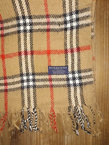 Écharpe Scarf Burberry 100% Lambswool / Laine D'agneau Made In England #45 - Imagen 2 de 3