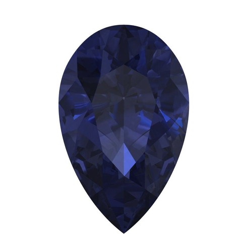 Piedra de nacimiento de septiembre de zafiro azul simulado VVS1 corte pera de 0,25 a 2,5 quilates - Imagen 3 de 15