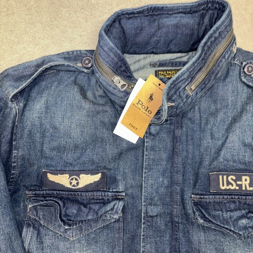 Polo Ralph Lauren Man's Denim US RL Millitary Jacket - SP - Picture 3 of 6