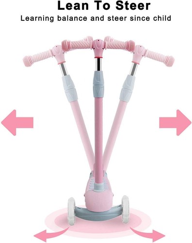 67i Scooter for Kids 3 Wheel Kick 35*21.6*9.5inch, Pink  - Picture 6 of 8