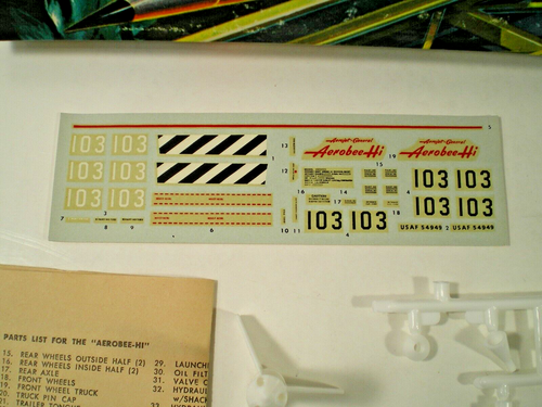 REVELL"S" 1958 H-1814: 98 AEROBEE HI RECORD BREAKING RESEARCH ROCKET  MODEL KIT - Picture 9 of 14