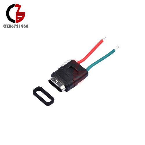 2 Pin USB 3.1 Type-C Connector Welding Wire Waterproof Female Socket Charging - Picture 15 of 15