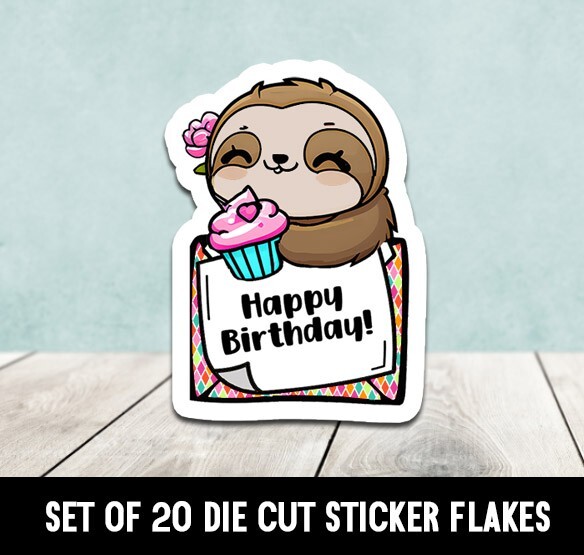Birthday Flaky Sticker Set Birthday Flaky Sticker Set