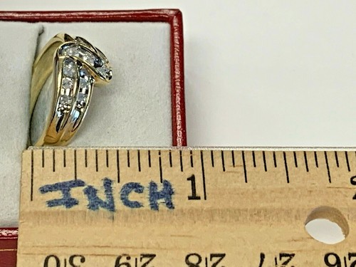 10K YELLOW  GOLD  ESTATE  DIAMOND LADIES  CLUSTER  RING RXXX - Picture 5 of 7