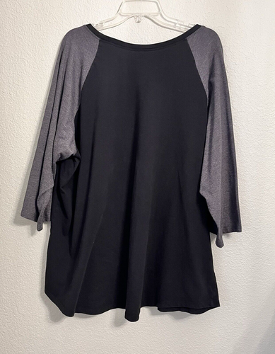E.T T-Shirt Tee Women 4/4XL? Black 3/4 Sleeve Pop Art 80's Movie ET Portrait - Picture 2 of 15