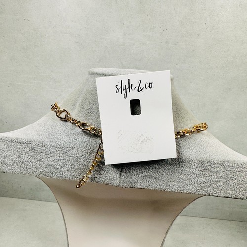 Style & Co Necklace Charm Pink Acrylic Gold Tone 20" Spring Summer Jewelry - Picture 7 of 9