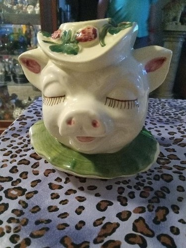 1940er SHAWNEE KERAMIK WINNIE DAS SCHWEIN KEKSDOSE MIT KLEEBLATT *schön* - Bild 16 von 22