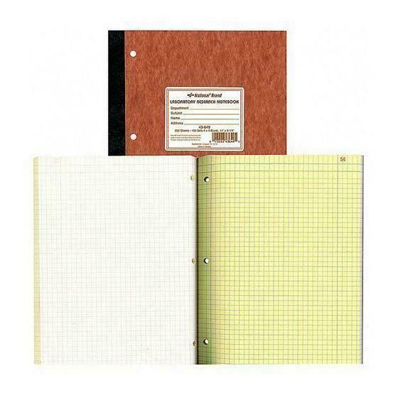 National BRAND Laboratory Research Notebook 100 Duplicate Pages USA