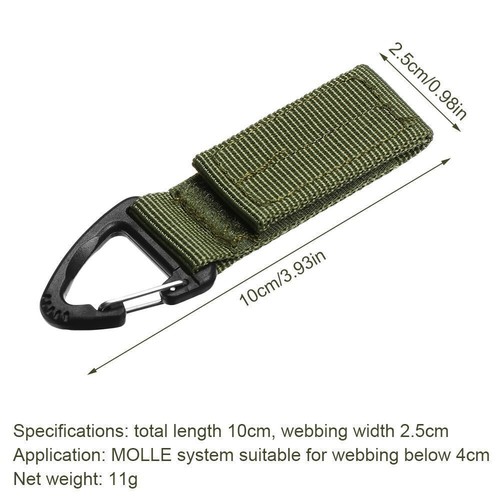 Tactical Molle Heavy Duty Key Ring Holder Police Security Keychain Belt Clip - Picture 6 of 13