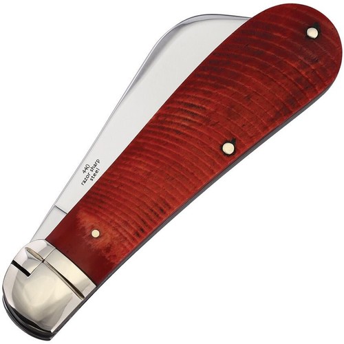 Rough Ryder HALF HAWK Pocket Knife Bolster Lock Sawcut Bone Red Handles RR1959 - Picture 3 of 3