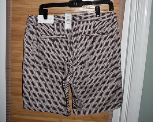 Ann Taylor loft Original Purple & White Womens Bermuda Shorts Sz 10P New $49.99 - Picture 2 of 5