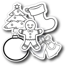 Color Your Own Assorted Christmas Ornament Magnets Share with Friends