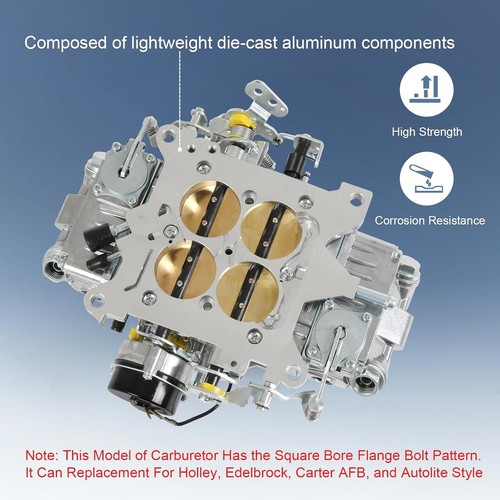 For 650 CFM 4 Barrel Brawler Double-Pumper Carburetor Electric Choke BR-67255 - Picture 6 of 13