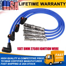 8mm 27588 Spark Plug Wires Set For Volkswagen VW Beetle Bora Golf GTI Jetta 2.0L
