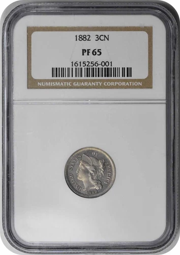 1882 Three Cent Nickel PR65 NGC