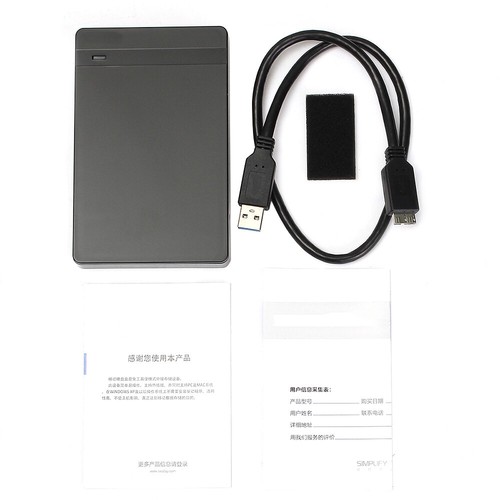 USB3.0 2.5" HDD SSD External Hard Drive Case Enclosure Disk Box X4K8 - Picture 7 of 10