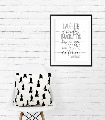 Laughter Is Timeless Imagination Has No Age And Dreams ,Nursery Wall Art - Photo 5/5