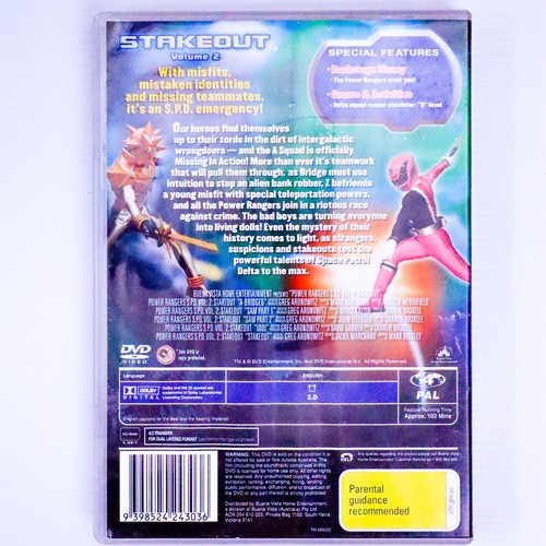 Power Rangers SPD: Stakeout - Vol 2 (DVD, 2005) Action Adventure Fantasy Series - Picture 2 of 6
