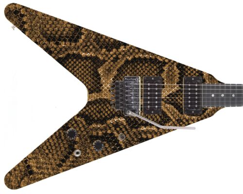 Piel de guitarra hacha re-recubrimiento vinilo Ashbury anaconda dorado piel de serpiente 1054 B - Imagen 40 de 56