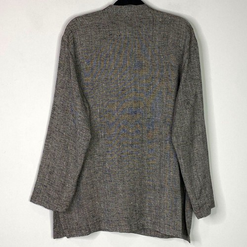 Chico's Silk Band Collar Lagenlook Jacket Women's Size Large (Chico's Size 2) - Picture 7 of 8