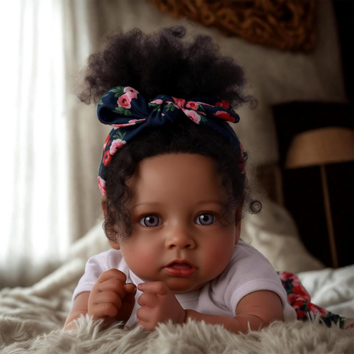 Reborn Baby Dolls Black Girl 20 In Realistic Black Baby Newborn African American - Picture 8 of 12
