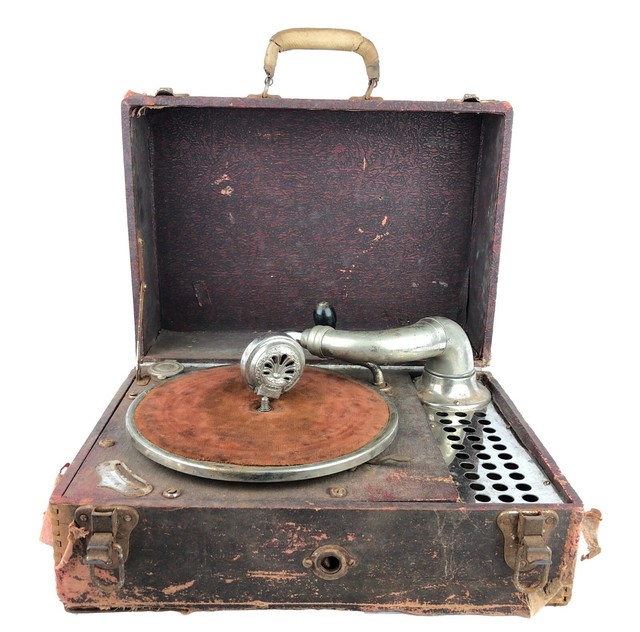 Antique Allen Hand Crank WindUp Portable Record Player Early 1900s eBay