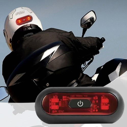 Bike Taillight USB Rechargeable Bike Helmet Light Motorcycle Helmet Brake Light - Picture 3 of 11