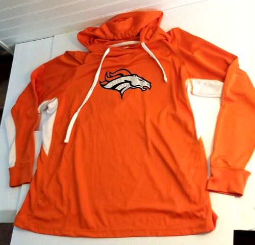 Denver Broncos Women's Hoodie 3XL Pullover Orange Football NFL Team Apparel - Picture 3 of 13