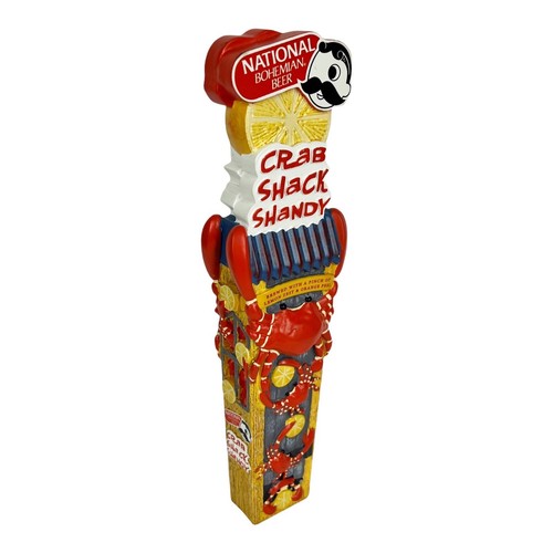 NATIONAL BOHEMIAN Natty Boh Crab Shack Shandy Craft Beer Tap Handle Baltimore MD - Picture 6 of 10