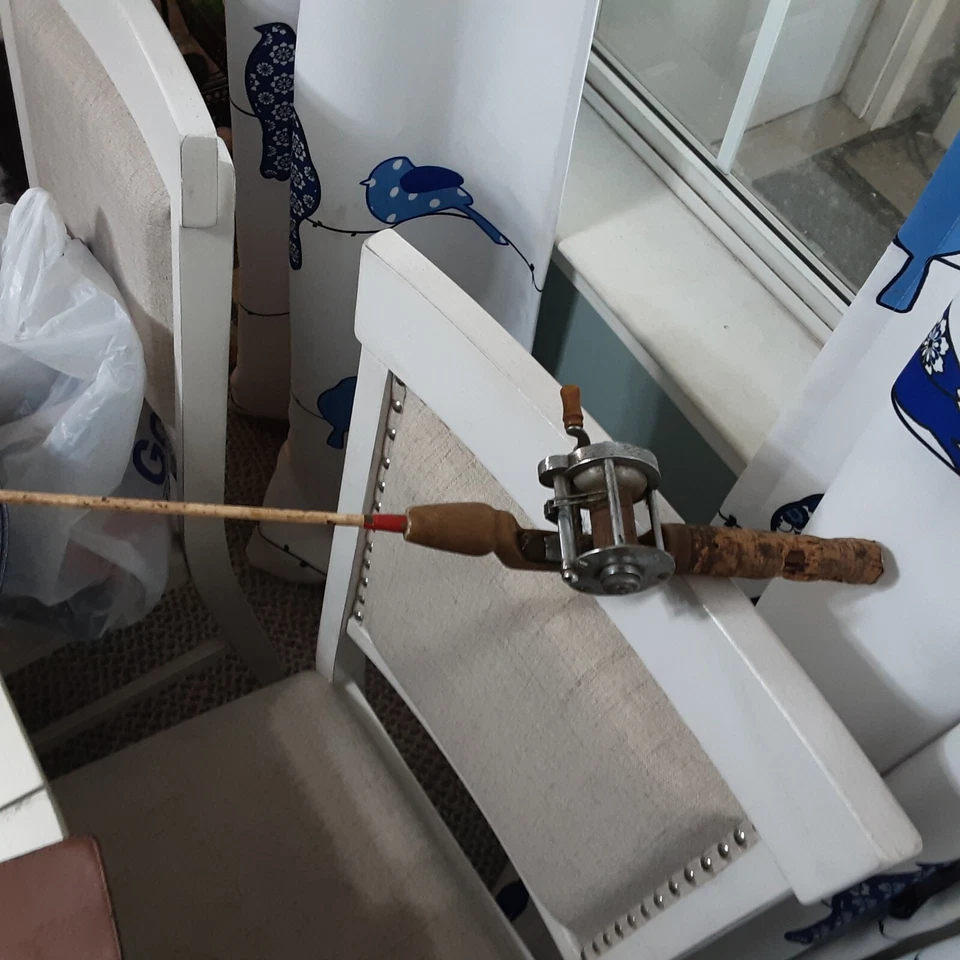 PFLUGER SKILKAST ВИНТАЖНЫЙ 1953 СТАЛЬНОЙ СТЕРЖЕНЬ И КАТУШКА ОРИГИНАЛЬНЫЙ КОМБО - Изображение 3 из 4