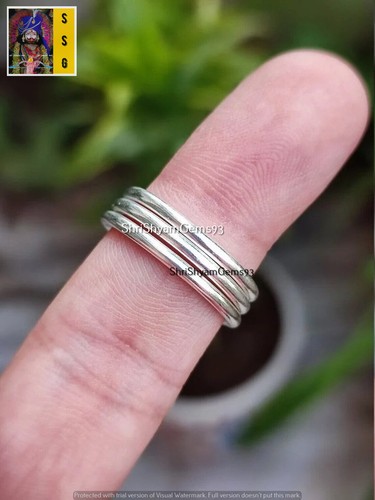 3 PCs. Handmade GS Silver Micro Stackable Plain ring Band, Stacking ring - Picture 3 of 4