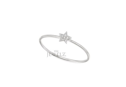 14K Gold 0.09 CT VS/F-G Diamond Star Ring Size - 3 to 8 US- The Jewelz - Picture 3 of 4