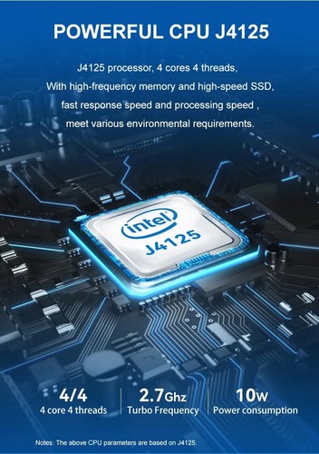 Intel Celeron J4125 6COM Industrial Mini PC Fanless RS485/RS232 Windows Linux - 第 3/20 張圖片